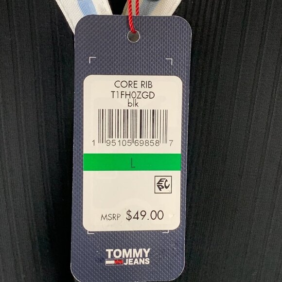 NWT Tommy Jeans Contrast-Trim Top - Picture 7 of 8